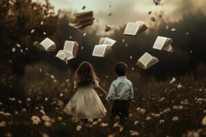 little_girl_and_boy_seen_from_behind_standing