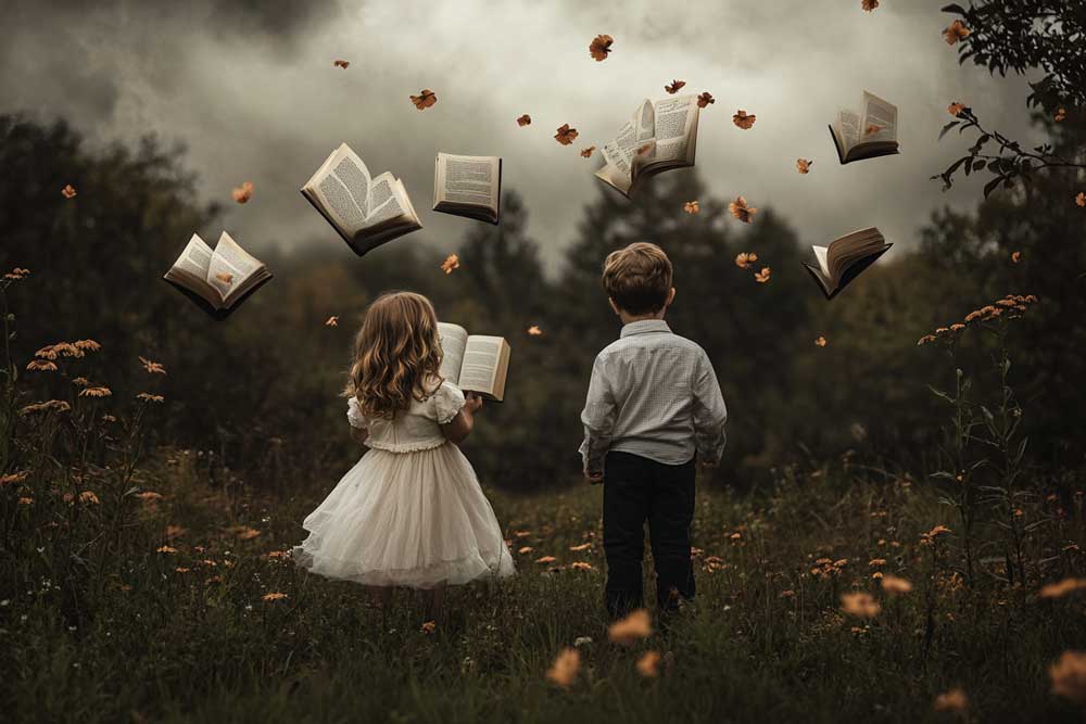 _a_little_girl_and_boy_seen_from_behind_standing